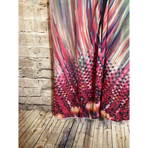 Filo Top Womens 14 Pastel Long Line Button Front Coverlet Mesh Artsy Boho Hippie - Picture 8 of 15